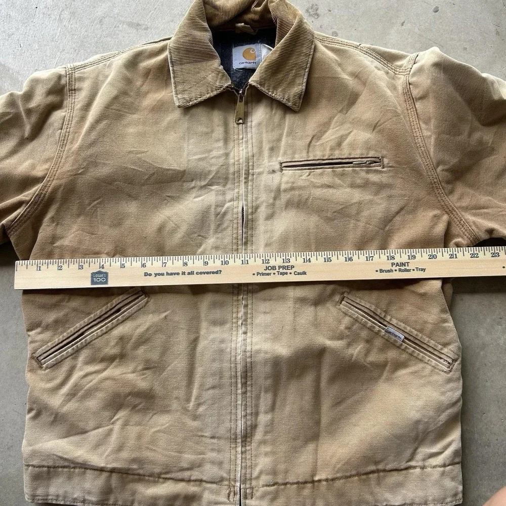 Vintage Carhartt Detroit Jacket Brown Lined Men's‎ Size M/40 6BLJ 80s Distressed